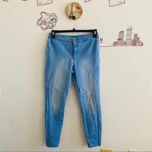 Decree Light Blue Hi-Rise Skinny Jeans Size 11